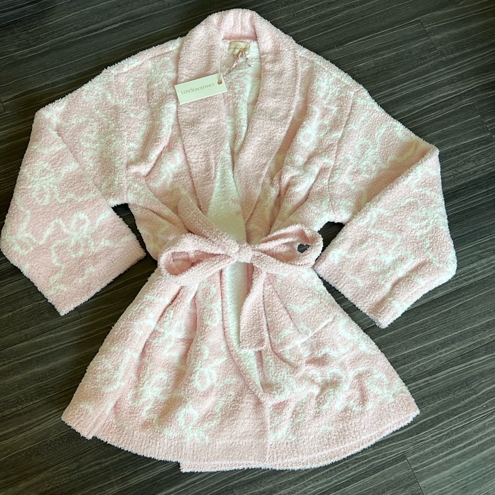LoveShackFancy Indie Teddy Bow Print Robe - Picture 5 of 11